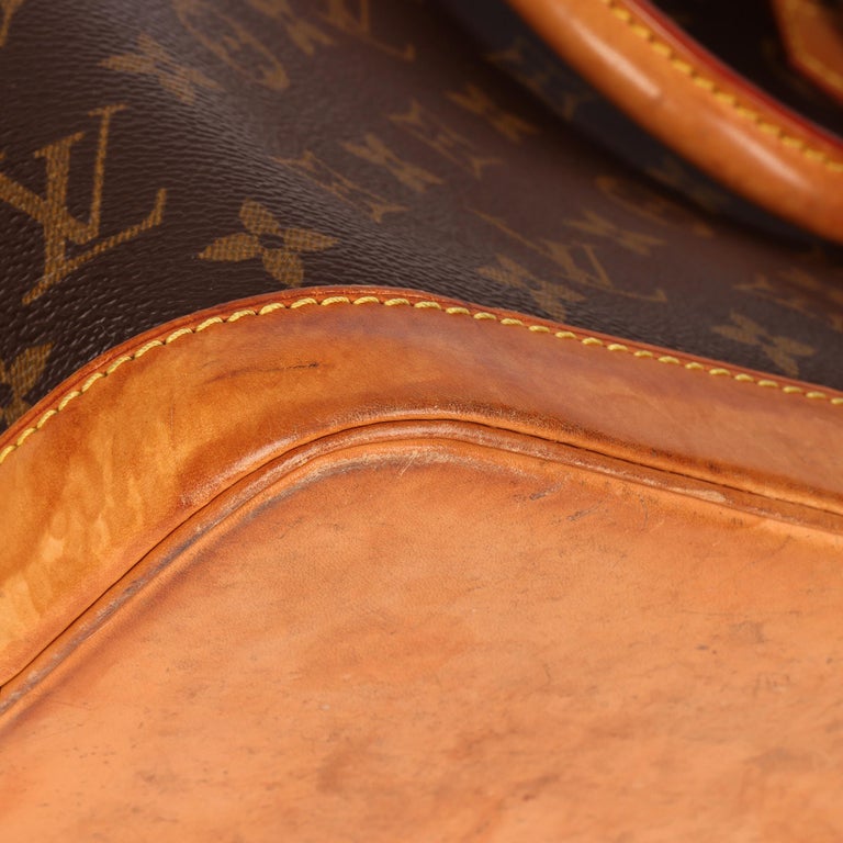 LOUIS VUITTON Brown Monogram Coated Canvas & Vachetta Leather Alma PM For Sale 5