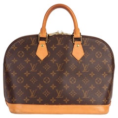 Louis Vuitton Brown Monogram Coated Canvas & Vachetta Leather Alma PM