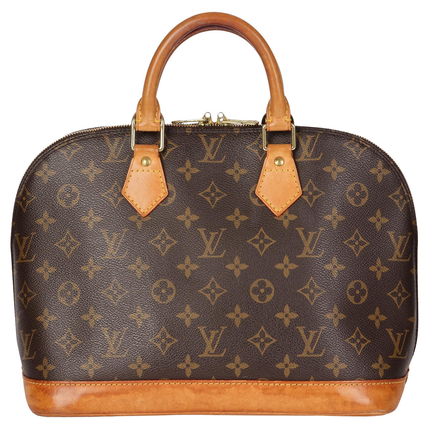 LOUIS VUITTON Brown Monogram Coated Canvas and Vachetta Leather Alma PM at  1stDibs