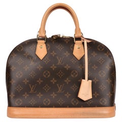 Louis Vuitton Brown Monogram Coated Canvas & Vachetta Leather Alma PM