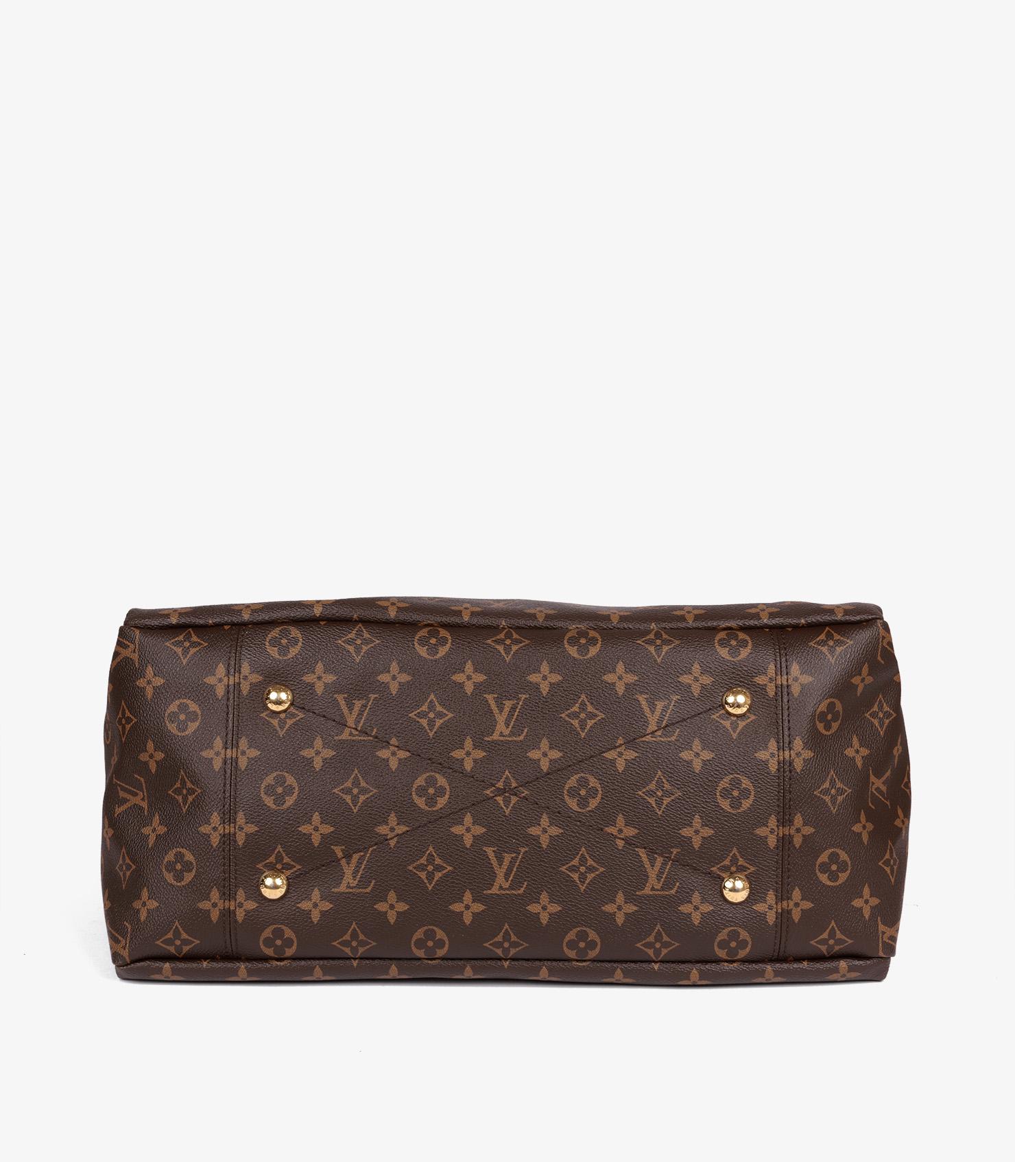 Louis Vuitton Brown Monogram Coated Canvas & Vachetta Leather Artsy MM For Sale 2