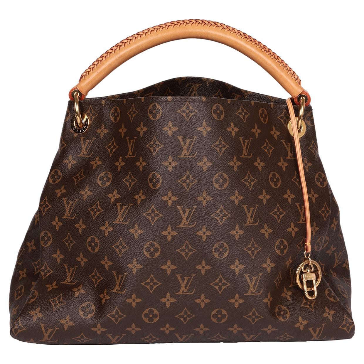 Louis Vuitton Brown Monogram Coated Canvas & Vachetta Leather Artsy MM For Sale