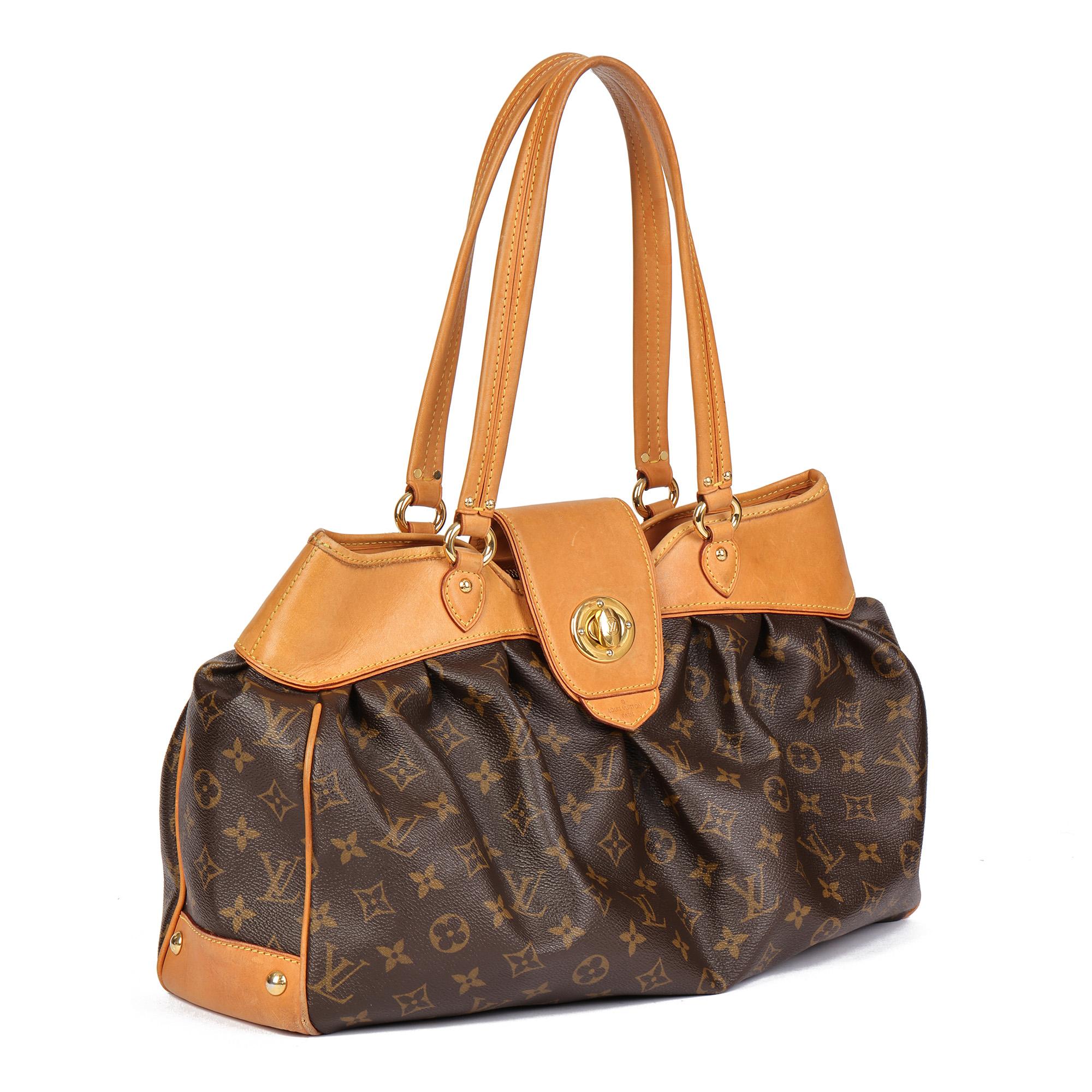 LOUIS VUITTON
Brown Monogram  Coated Canvas & Vachetta Leather Boetie

Xupes Reference: CB704
Serial Number: MI1019
Age (Circa): 2009
Authenticity Details: Date Stamp (Made in France)
Gender: Ladies
Type: Tote

Colour: Brown
Hardware: Golden