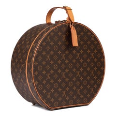 LOUIS VUITTON Brown Monogram Coated Canvas & Vachetta Leather Boite Chapeaux 40