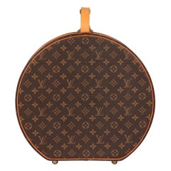 LOUIS VUITTON Brown Monogram Coated Canvas & Vachetta Leather Boite Chapeaux 40