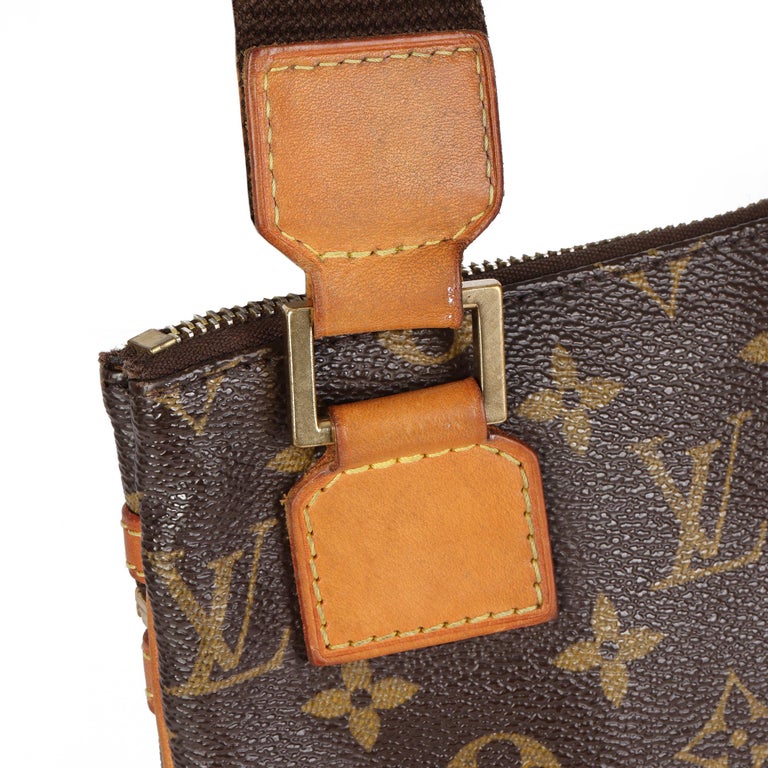 LOUIS VUITTON Brown Monogram Coated Canvas and Vachetta Leather Bosphore  Pochette at 1stDibs