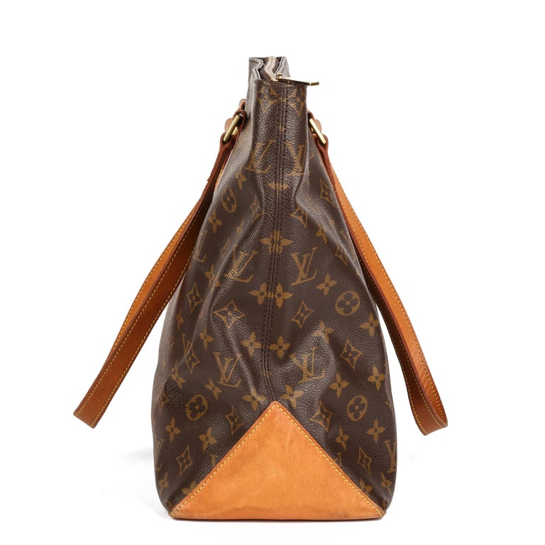 Louis+Vuitton+Cabas+Mezzo+Tote+Brown+Leather for sale online