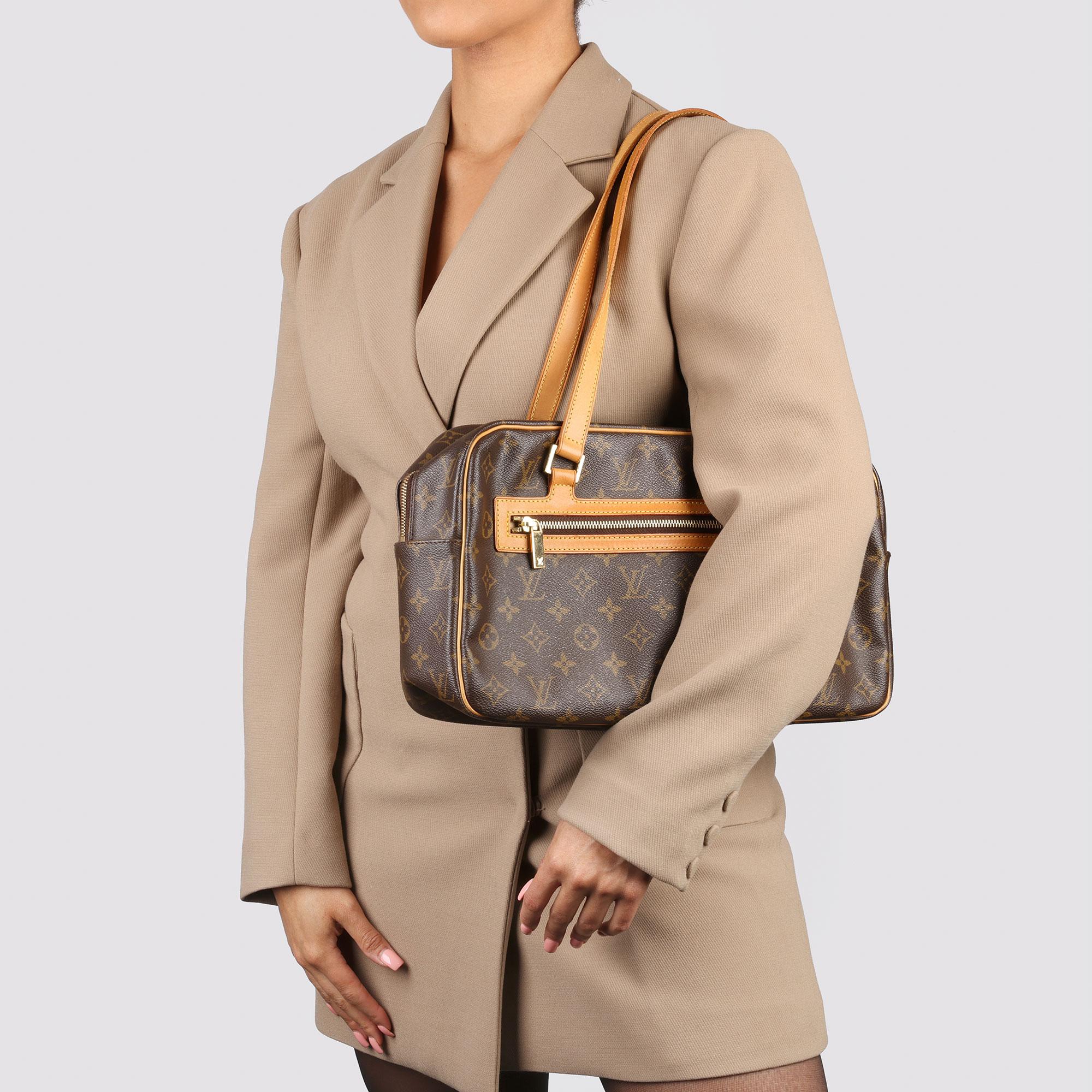 Louis Vuitton Brown Monogram Coated Canvas & Vachetta Leather Cite GM 5