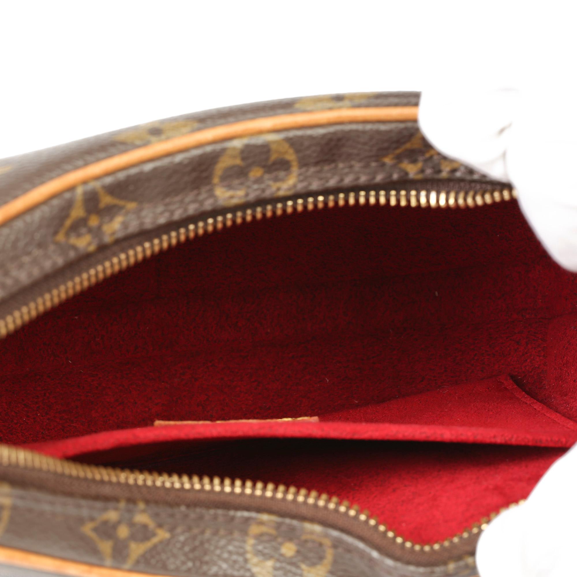 Louis Vuitton Brown Monogram Coated Canvas & Vachetta Leather Croissant PM 3