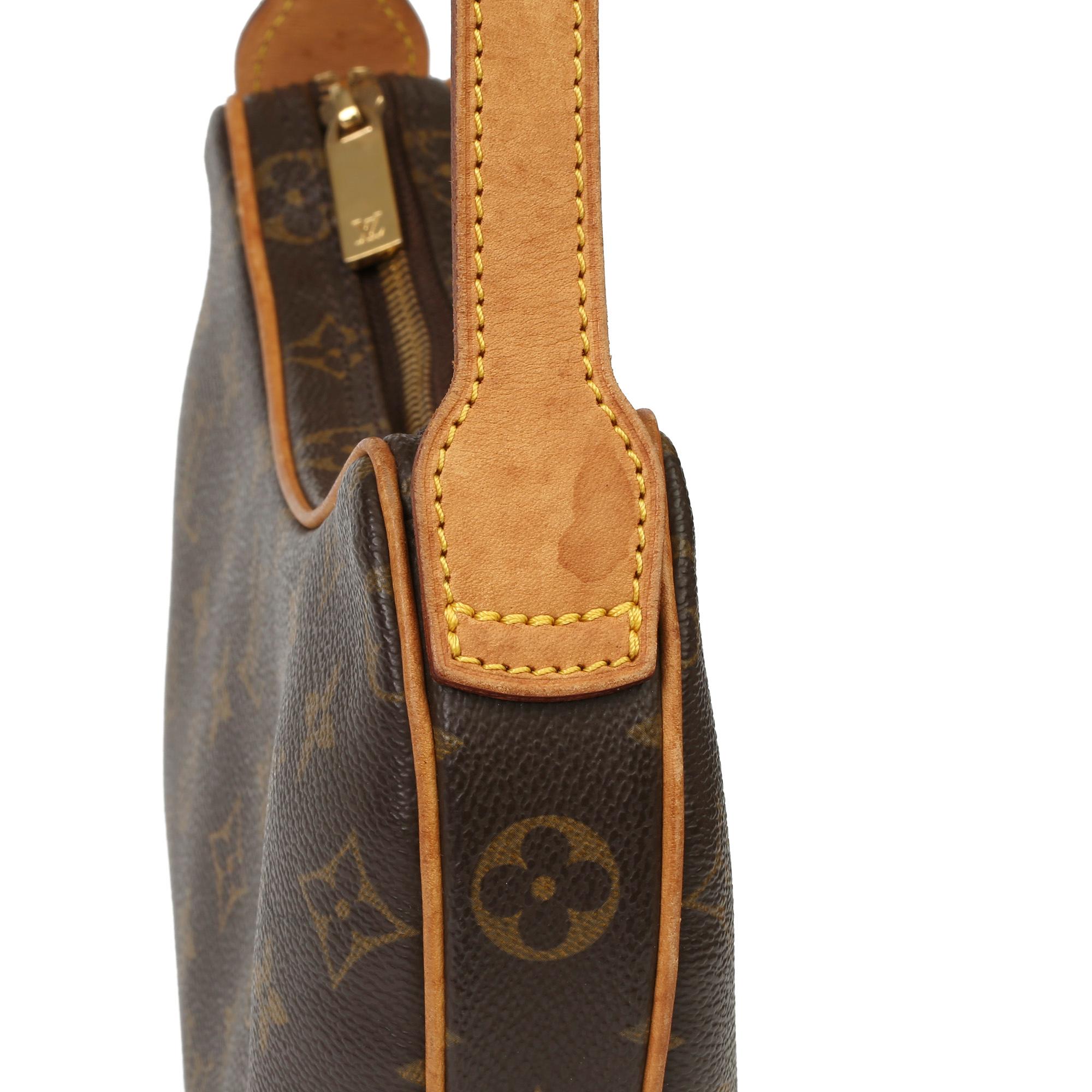 Louis Vuitton Brown Monogram Coated Canvas & Vachetta Leather Croissant PM In Good Condition In Bishop's Stortford, Hertfordshire