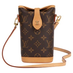Louis Vuitton Brown Monogram Coated Canvas & Vachetta Leather Fold Me Pouch