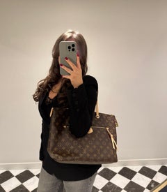 Louis Vuitton Brown Monogram Coated Canvas & Vachetta Leather Iena MM