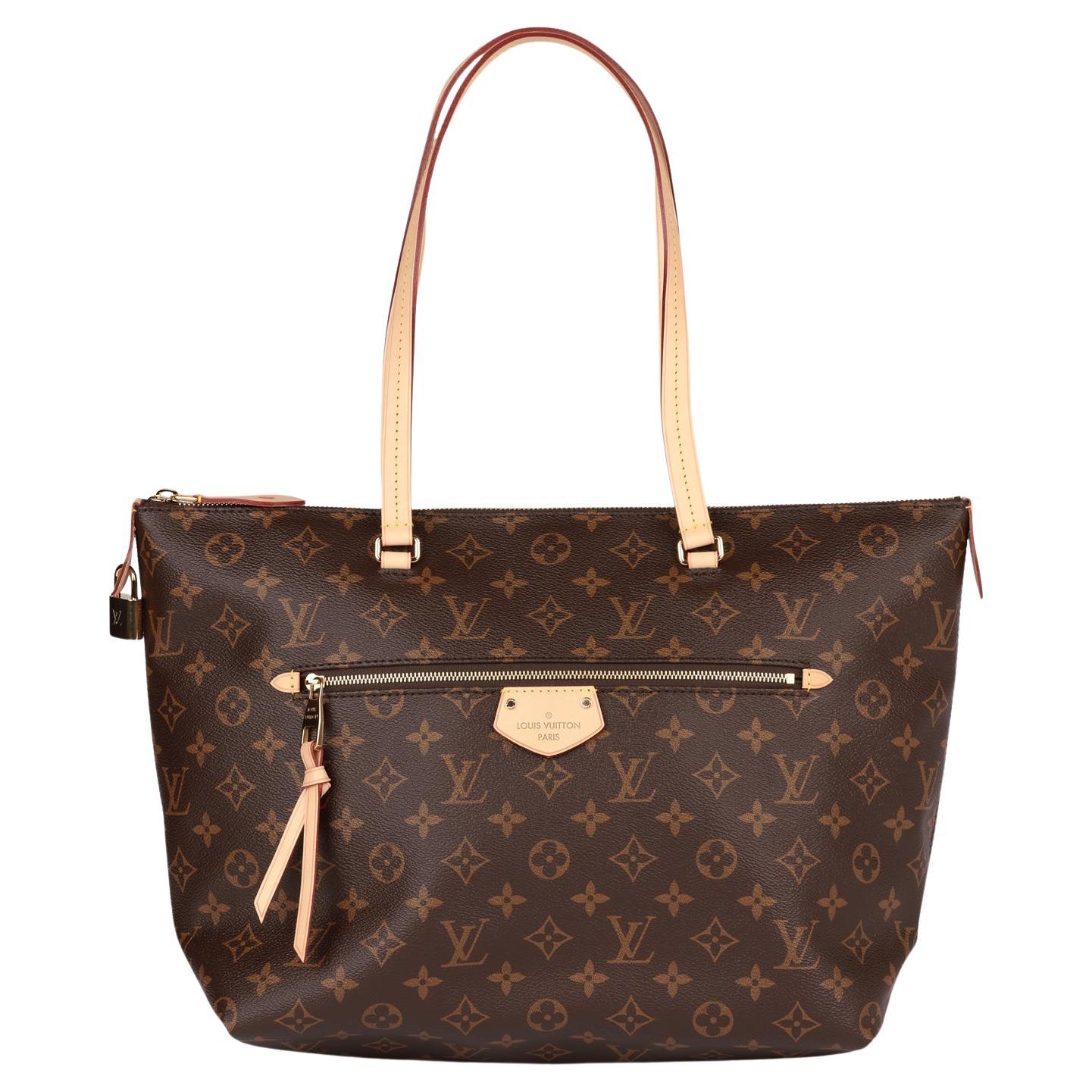 Louis Vuitton Brown Monogram Coated Canvas 
Vachetta Leather Iena MM