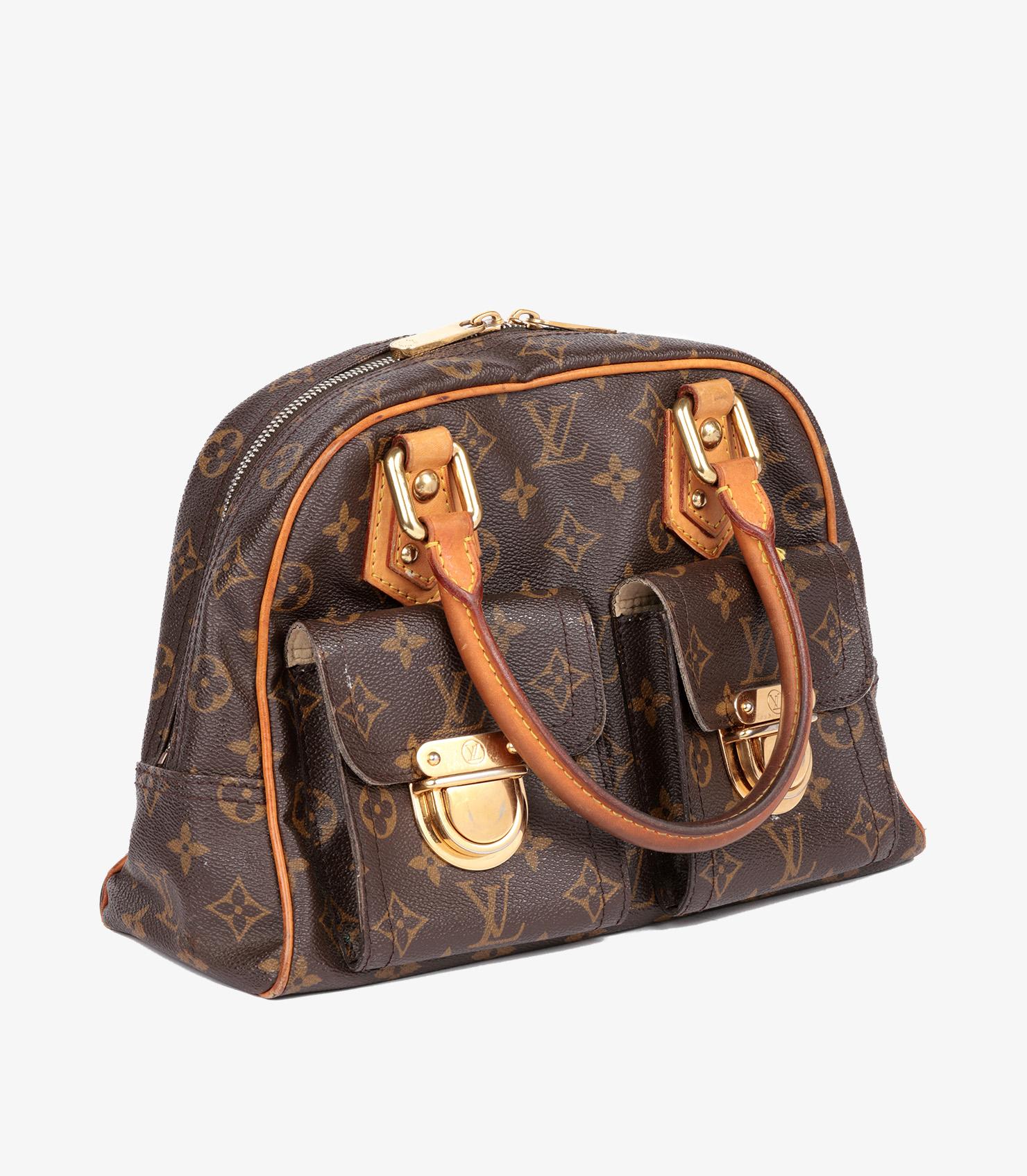 Louis Vuitton Brown Monogram Coated Canvas & Vachetta Leather Manhattan PM

Brand- Louis Vuitton
Model- Manhattan PM
Product Type- Tote
Serial Number- TH****
Age- Circa 2005
Colour- Brown
Hardware- Golden Brass
Material(s)- Coated Canvas, Vachetta