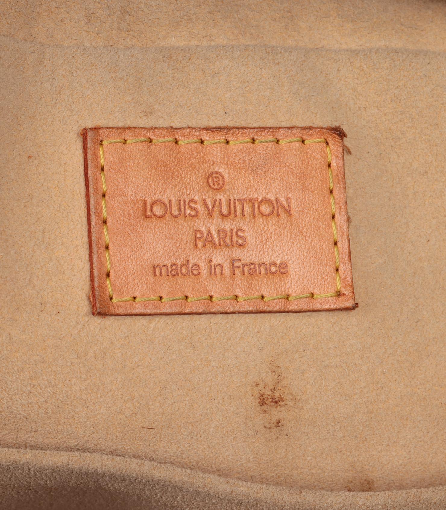 Louis Vuitton Brown Monogram Coated Canvas & Vachetta Leder Manhattan PM im Angebot 3