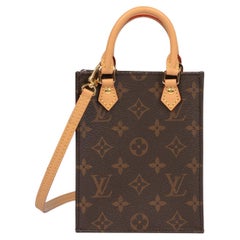 Louis Vuitton Brown Monogram Coated Canvas & Vachetta Leather Mini Sac Plat