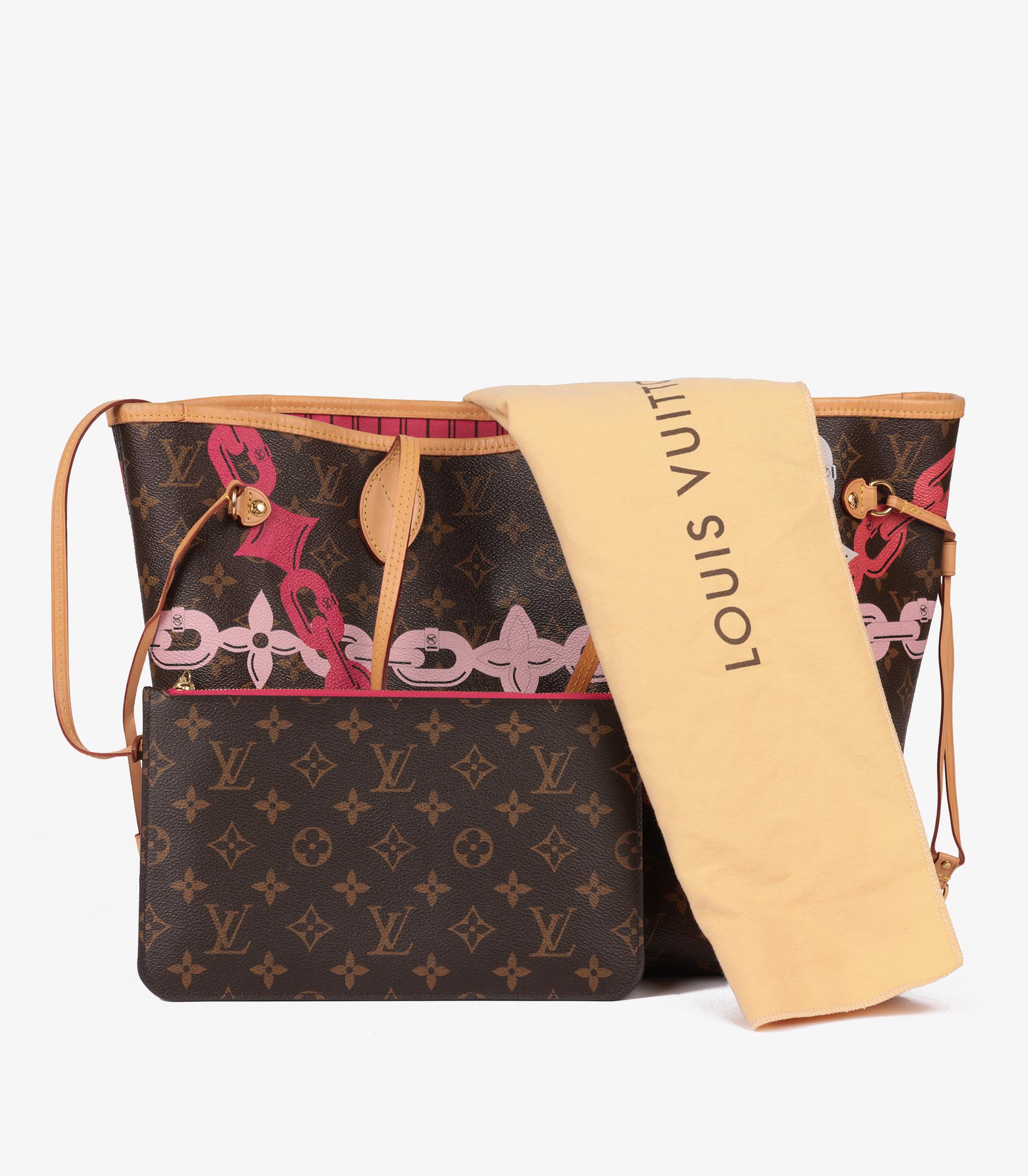 Louis Vuitton Brown Monogram Coated Canvas & Vachetta Leather Neverfull MM For Sale 7
