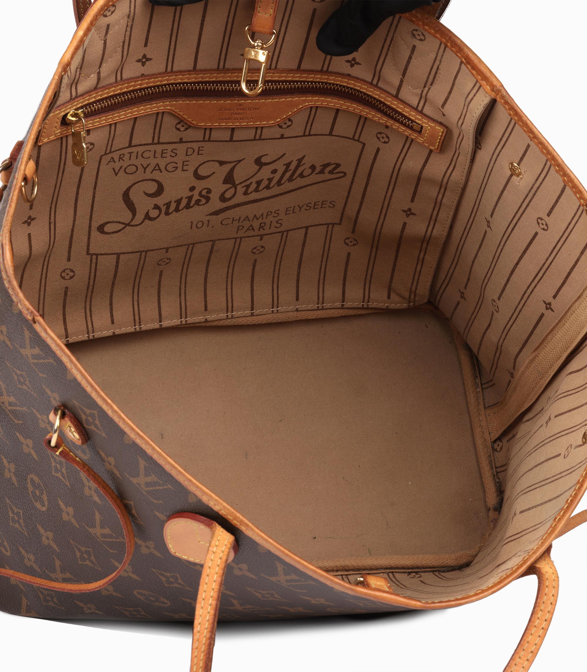 Louis Vuitton Brown Monogram Coated Canvas & Vachetta Leather Neverfull MM 8