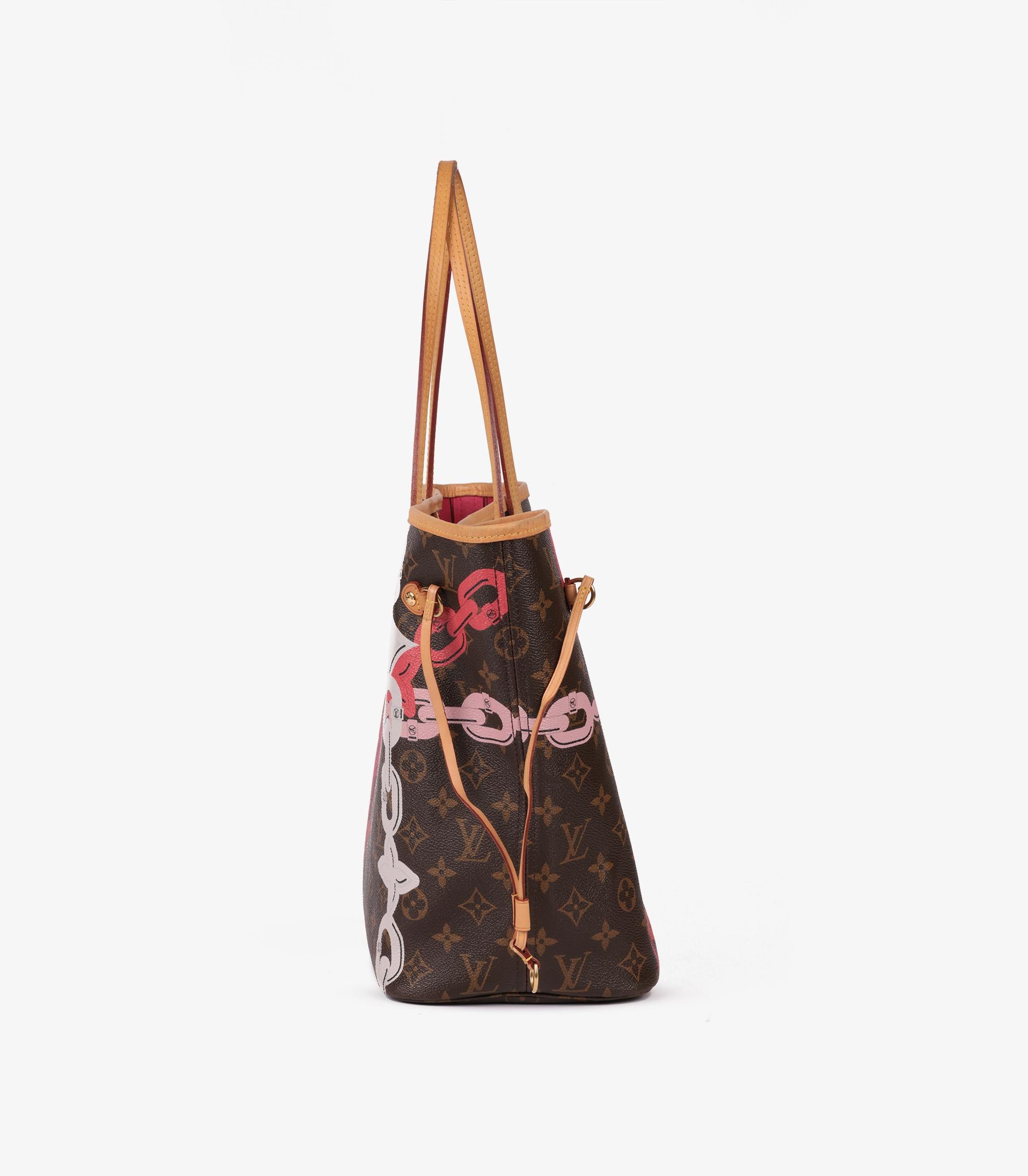 Louis Vuitton Brown Monogram Coates Canvas & Vachetta Leather Neverfull MM Pour femmes en vente