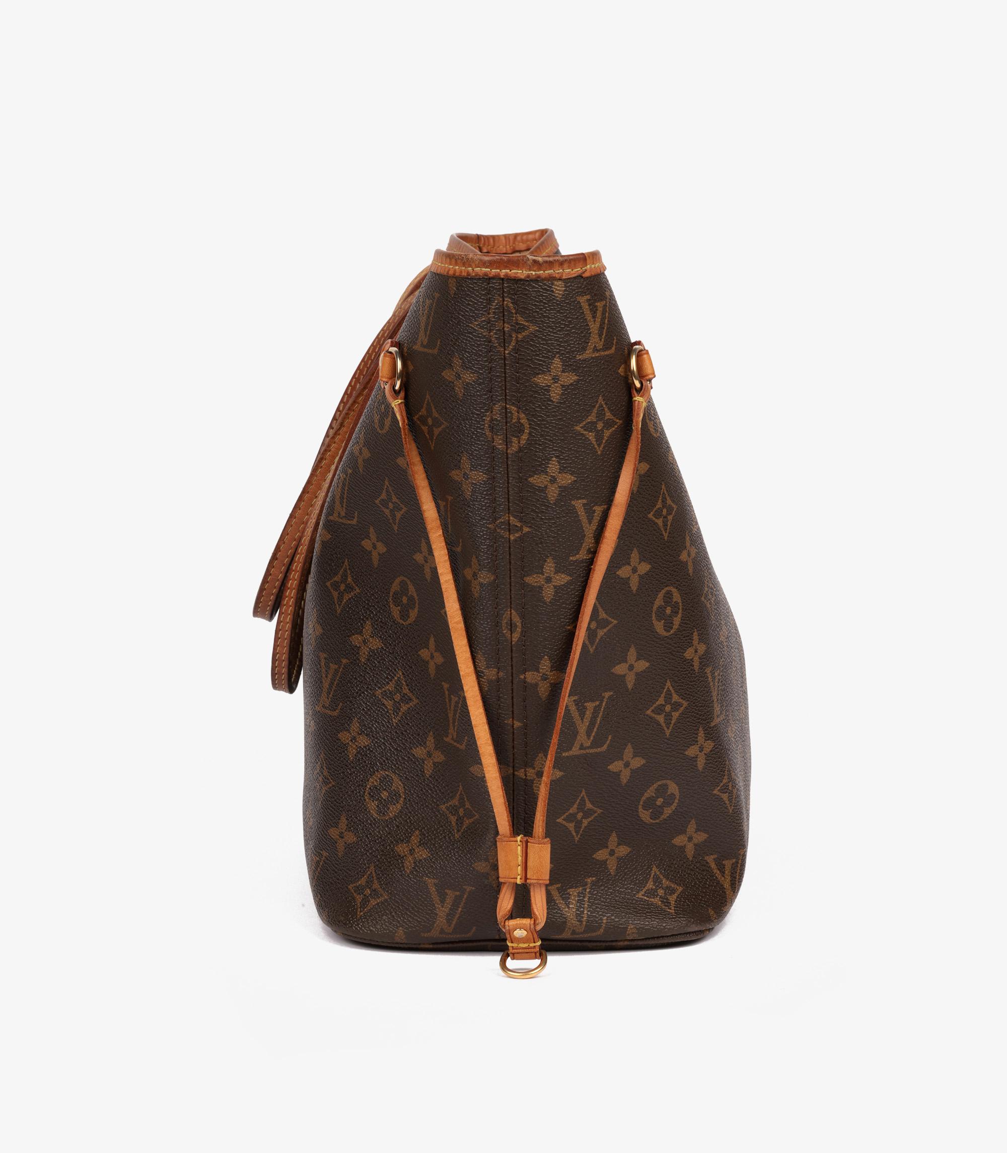 Louis Vuitton Brown Monogram Coated Canvas & Vachetta Leather Neverfull MM 2