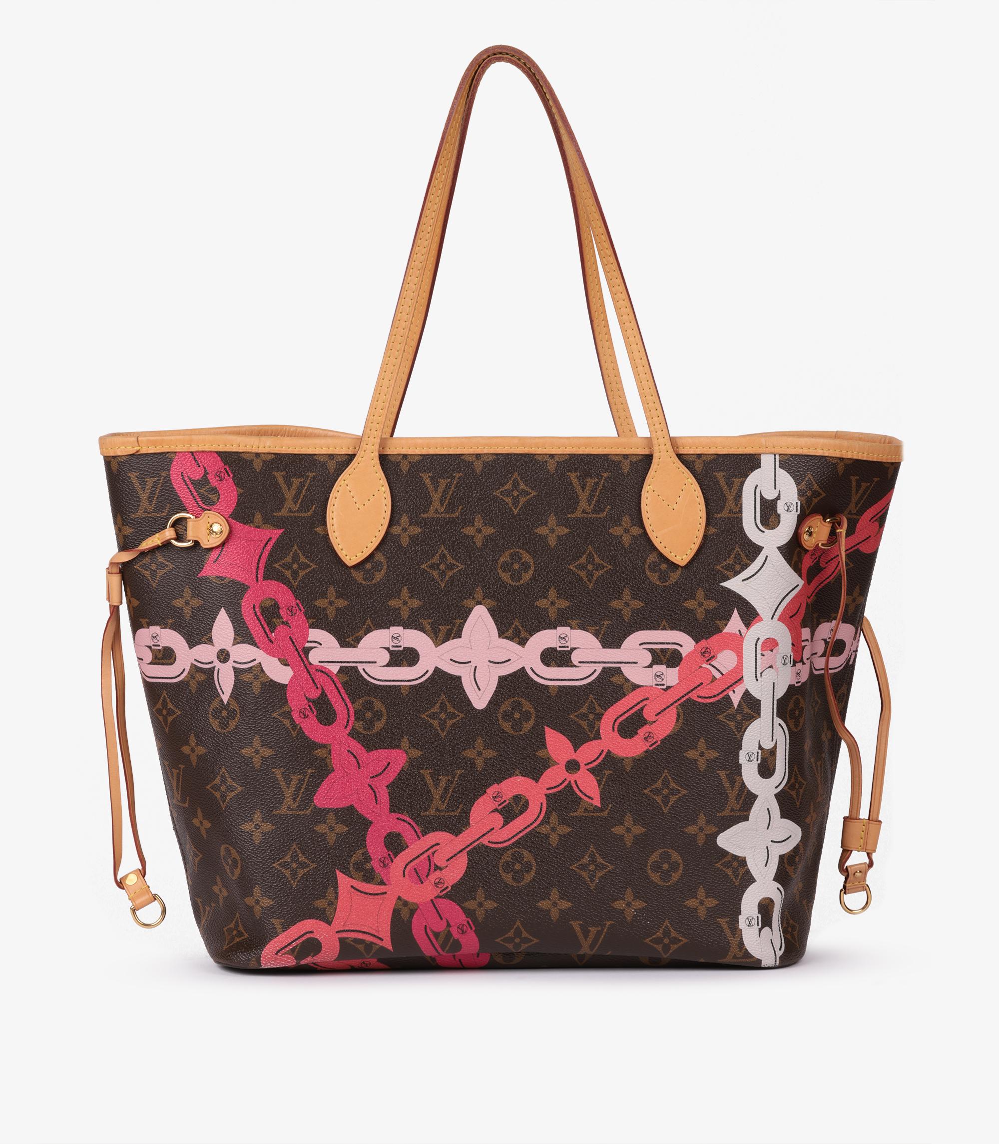 Louis Vuitton Brown Monogram Coated Canvas & Vachetta Leather Neverfull MM For Sale 2