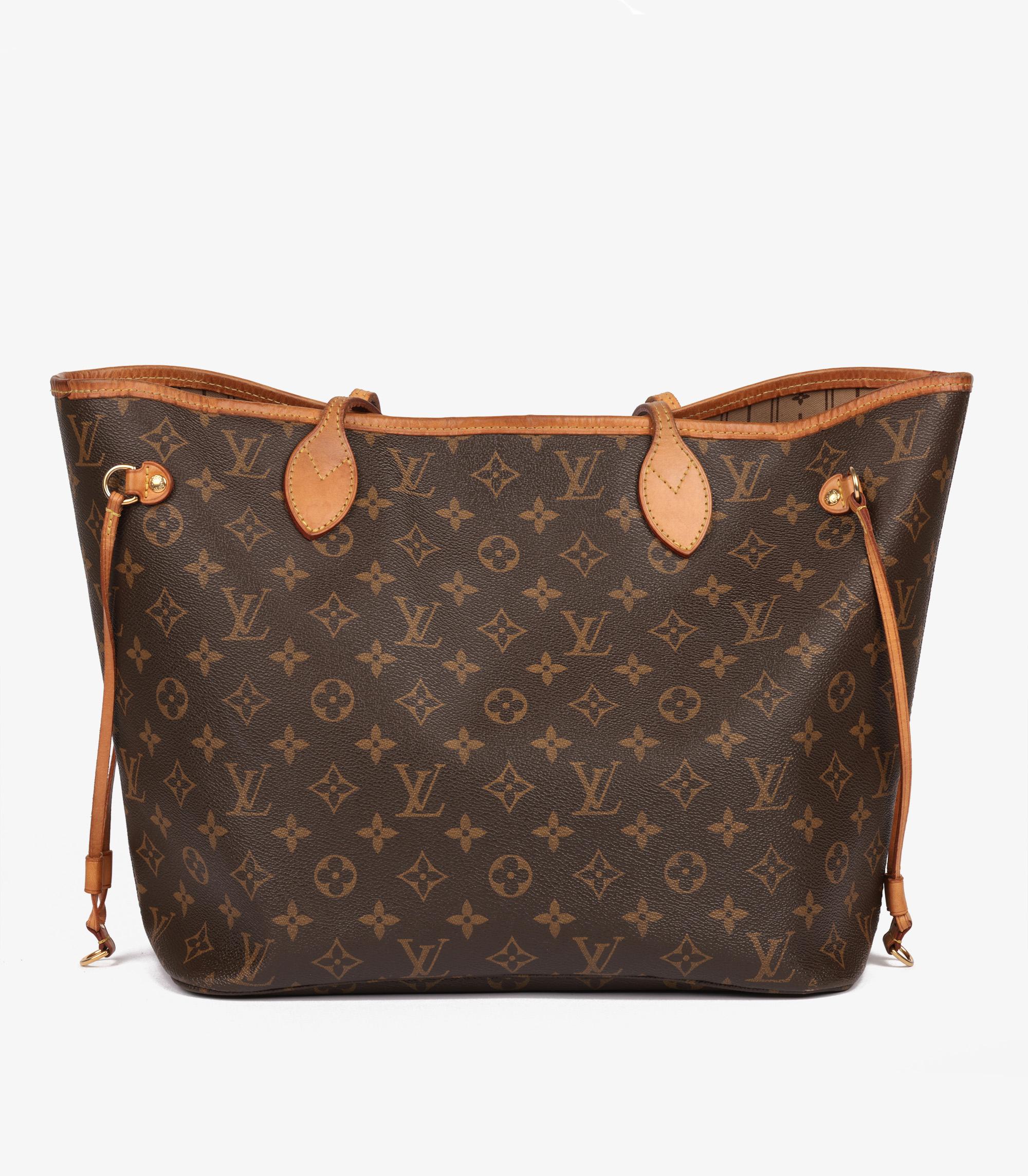 Louis Vuitton Brown Monogram Coated Canvas & Vachetta Leather Neverfull MM 3