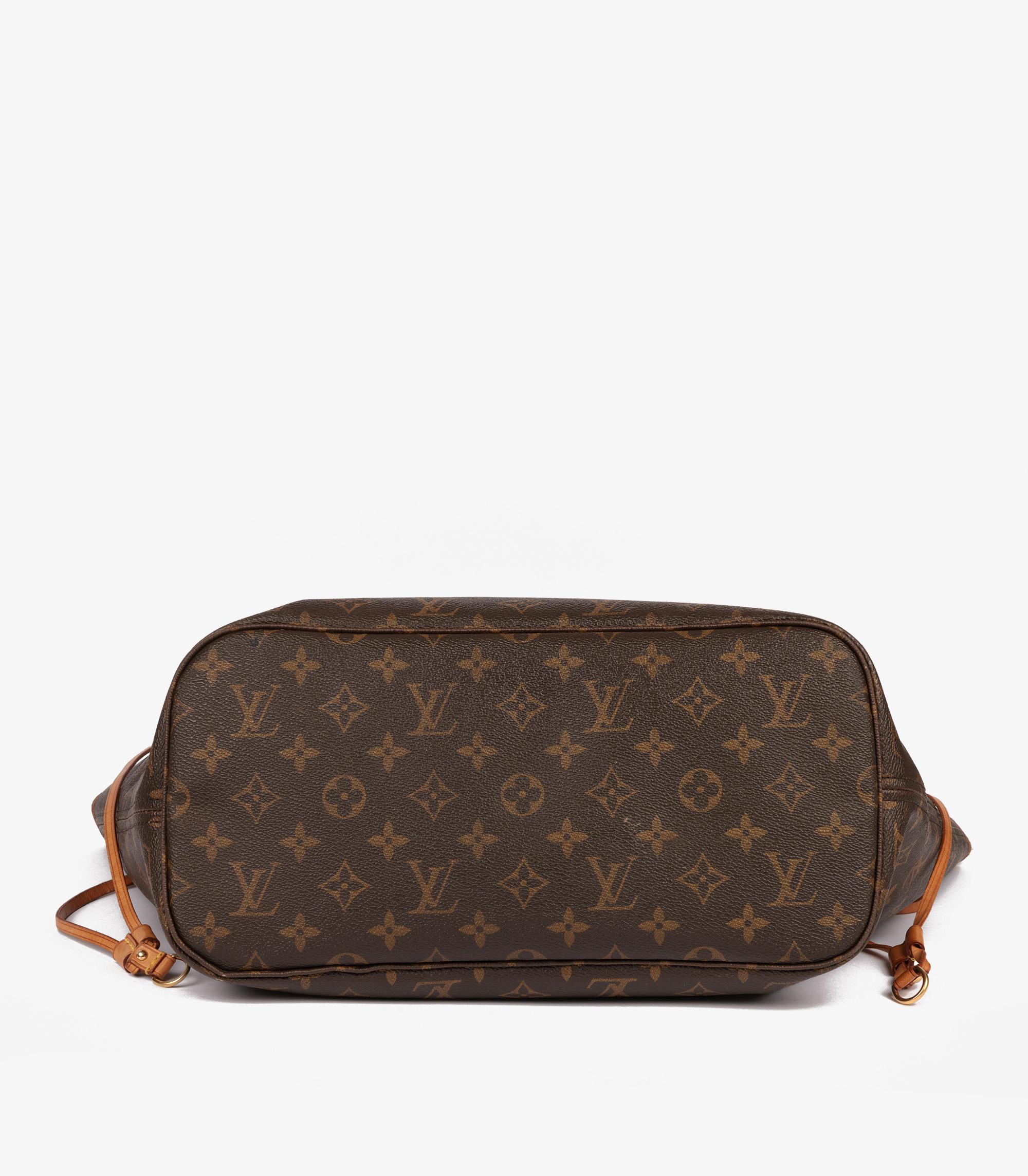 Louis Vuitton Brown Monogram Coated Canvas & Vachetta Leather Neverfull MM 4