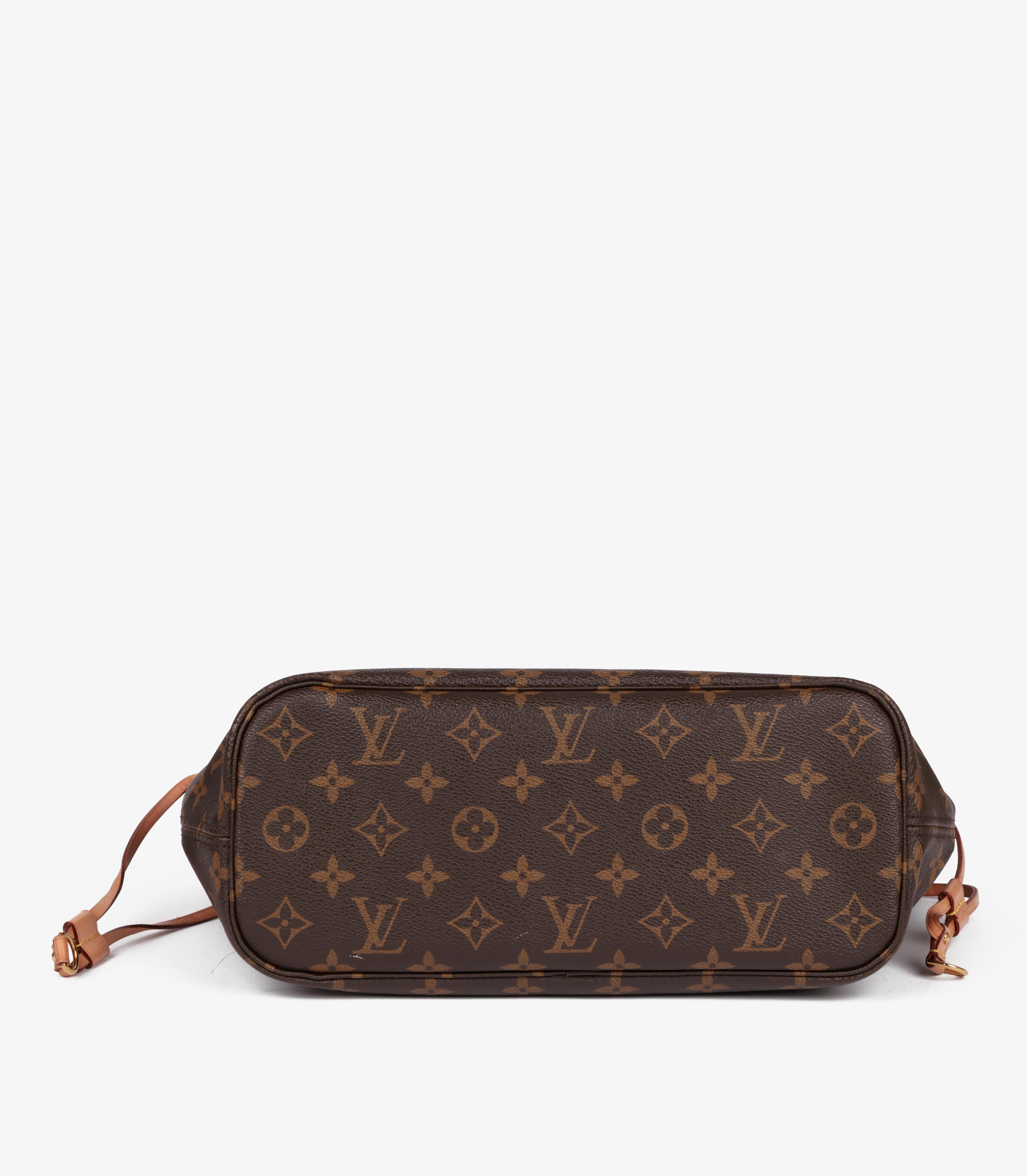 Louis Vuitton Brown Monogram Coated Canvas & Vachetta Leather Neverfull PM For Sale 2