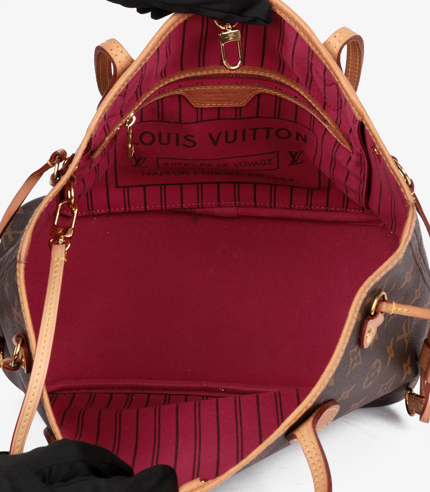 Louis Vuitton Brown Monogram Coates Canvas & Vachetta Leather Neverfull PM en vente 5