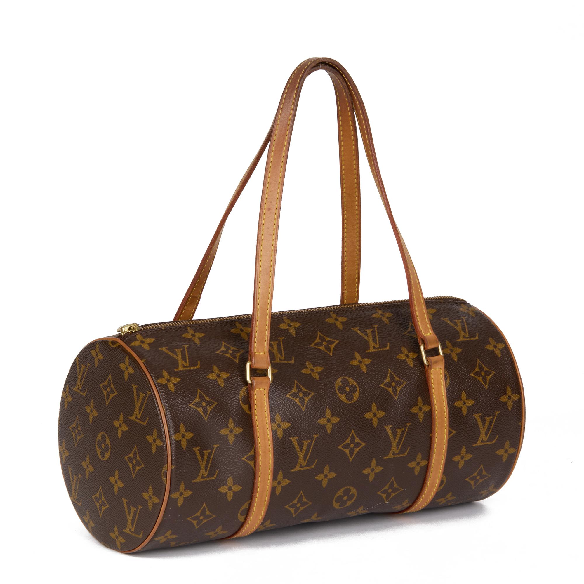 LOUIS VUITTON
Brown Monogram Coated Canvas & Vachetta Leather Vintage Papillon 30

Xupes Reference: CB625
Serial Number: SP1002
Age (Circa): 2002
Authenticity Details: Date Stamp (Made in France)
Gender: Ladies
Type: Tote, Shoulder

Colour: