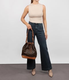 Louis Vuitton Brown Monogram Coated Canvas & Vachetta Leather Petit Noé