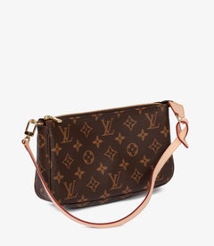 Louis Vuitton Brown Monogram Coated Canvas & Vachetta Leather Pochette