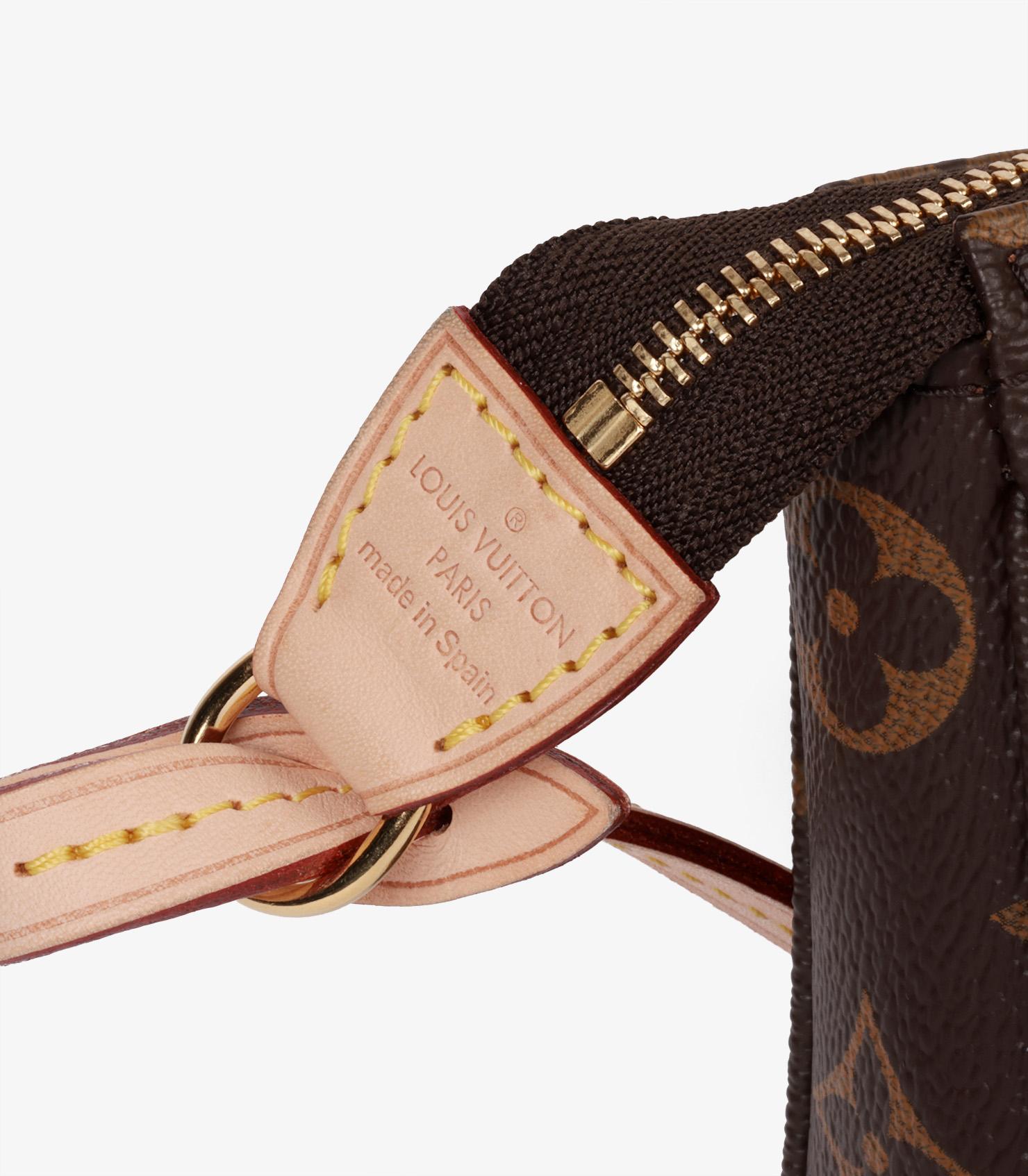Louis Vuitton Brown Monogram Coated Canvas & Vachetta Leather Pochette 2