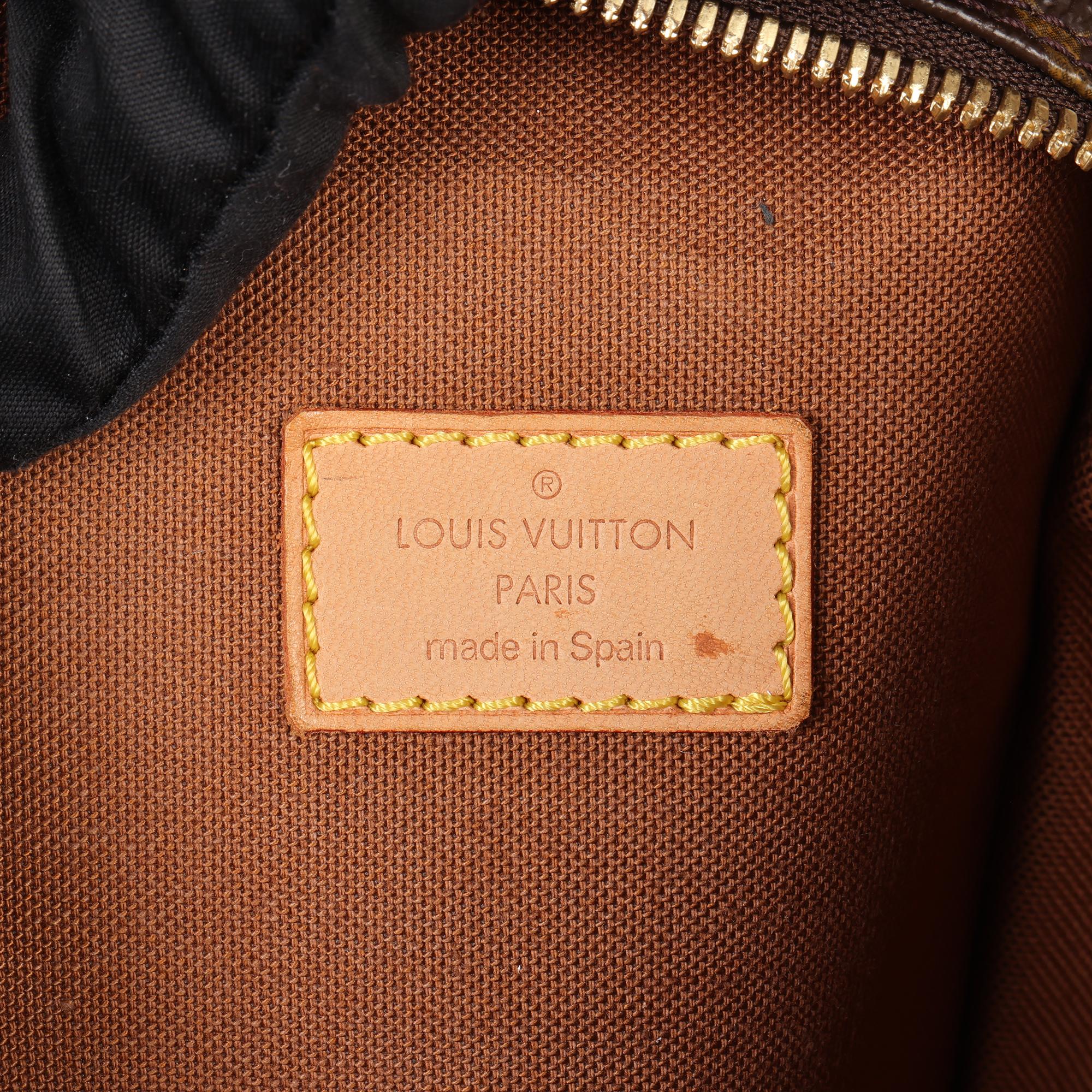 Women's LOUIS VUITTON Brown Monogram Coated Canvas & Vachetta Leather Pochette Gange