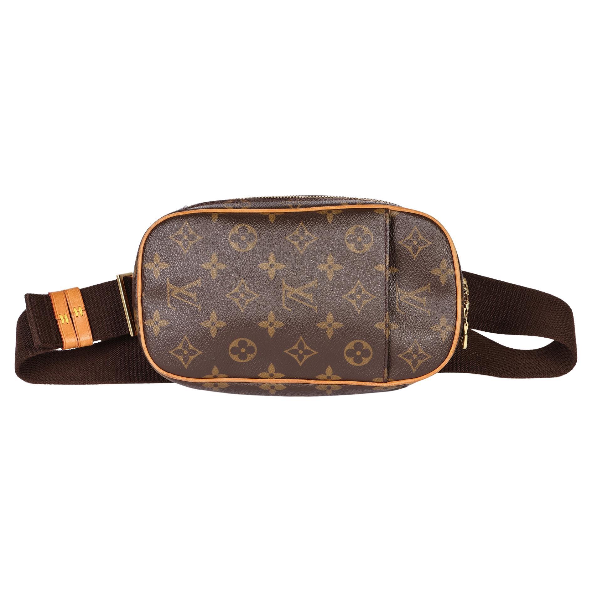 Louis Vuitton Vintage - Monogram Gange Pochette - Brown - Canvas and  Vachetta Leather Bag - Luxury High Quality - Avvenice