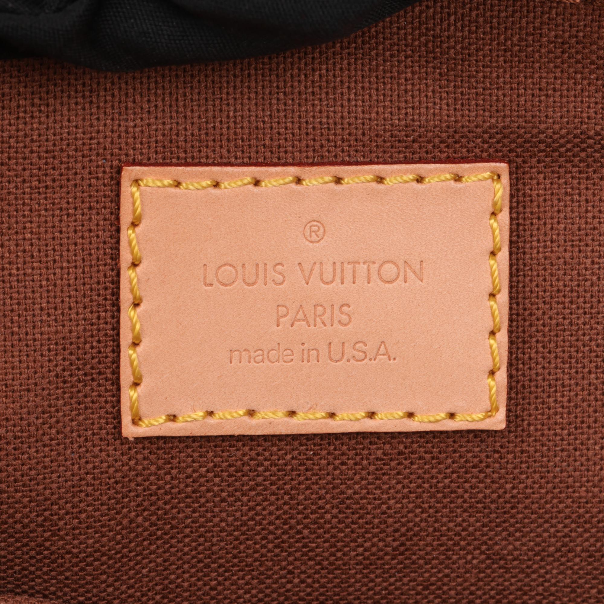 LOUIS VUITTON Brown Monogram Coated Canvas & Vachetta Leather Popincourt Haut 5
