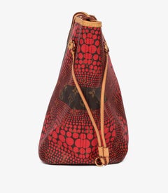 Louis Vuitton Brown Monogram Coated Canvas & Vachetta Leather Red Dots Neverfull