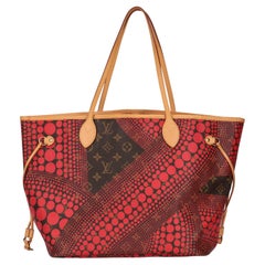 Louis Vuitton Brown Monogram Coated Canvas & Vachetta Leder Red Dots Neverfull