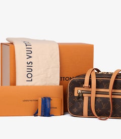 Louis Vuitton Brown Monogram Coated Canvas & Vachetta Leather Reissue Cité