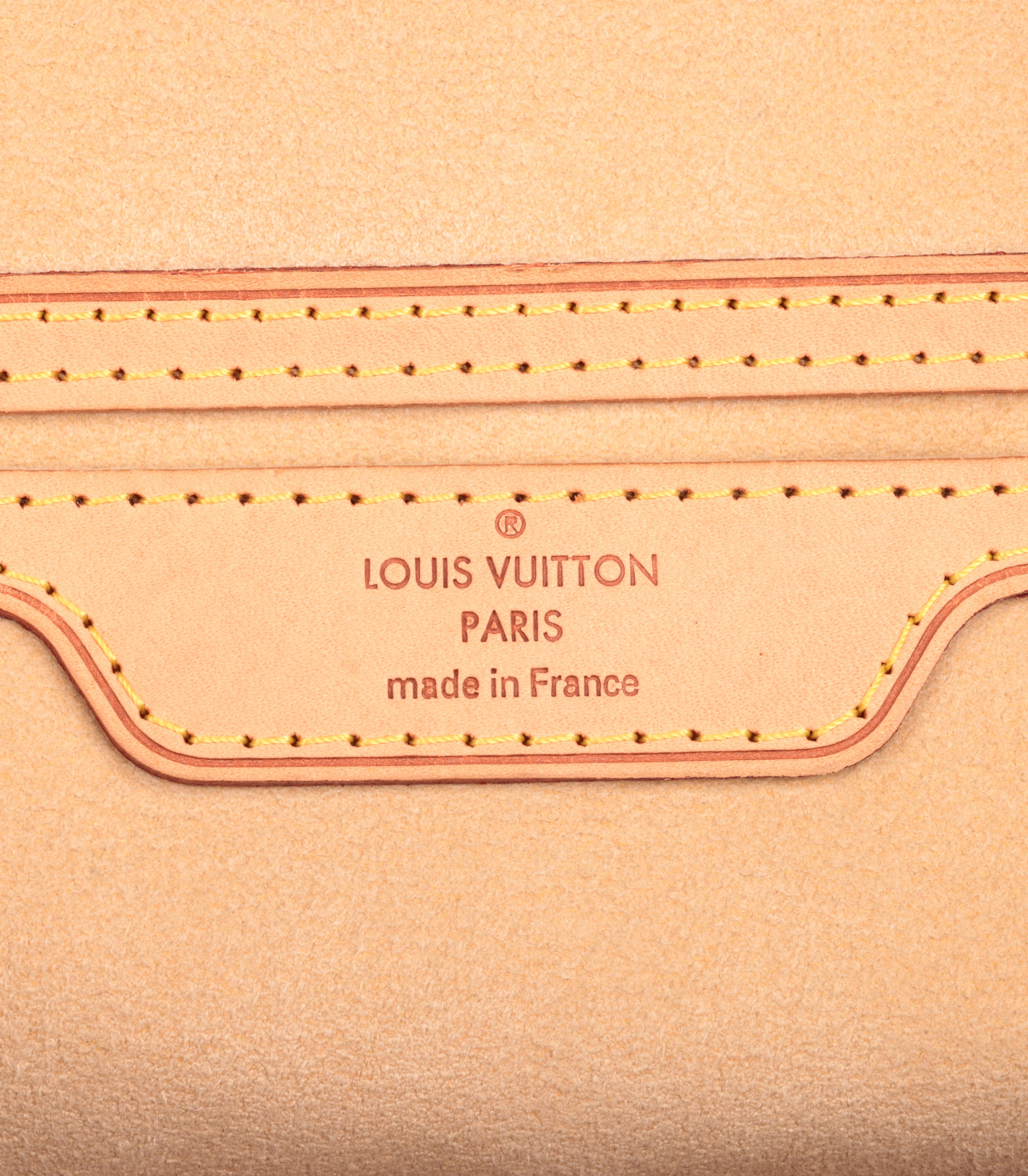 Louis Vuitton Brown Monogram Coated Canvas & Vachetta Leder Retiro PM im Angebot 5