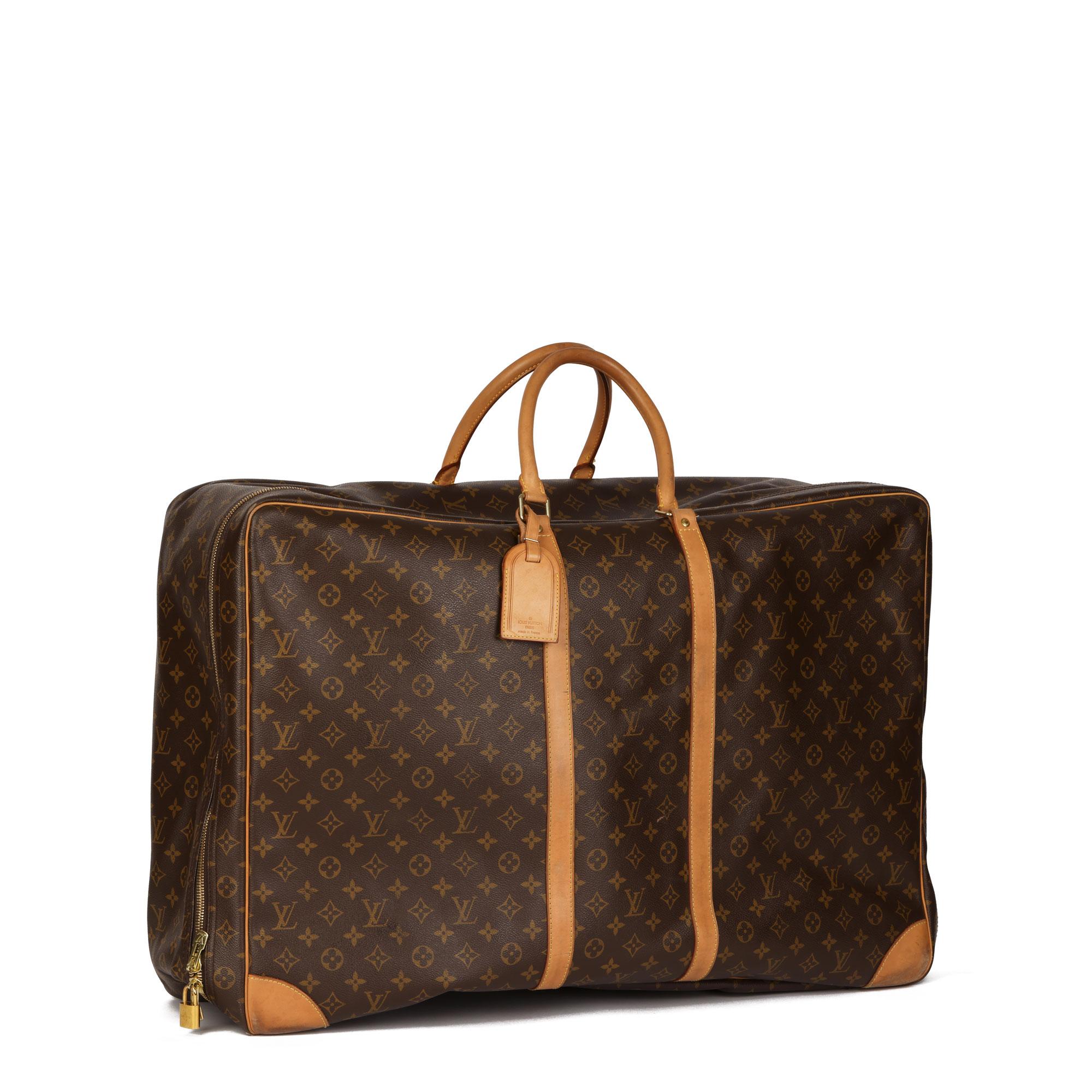 Louis Vuitton Brown Monogram Coated Canvas & Vachetta Leather Sirius 70 3
