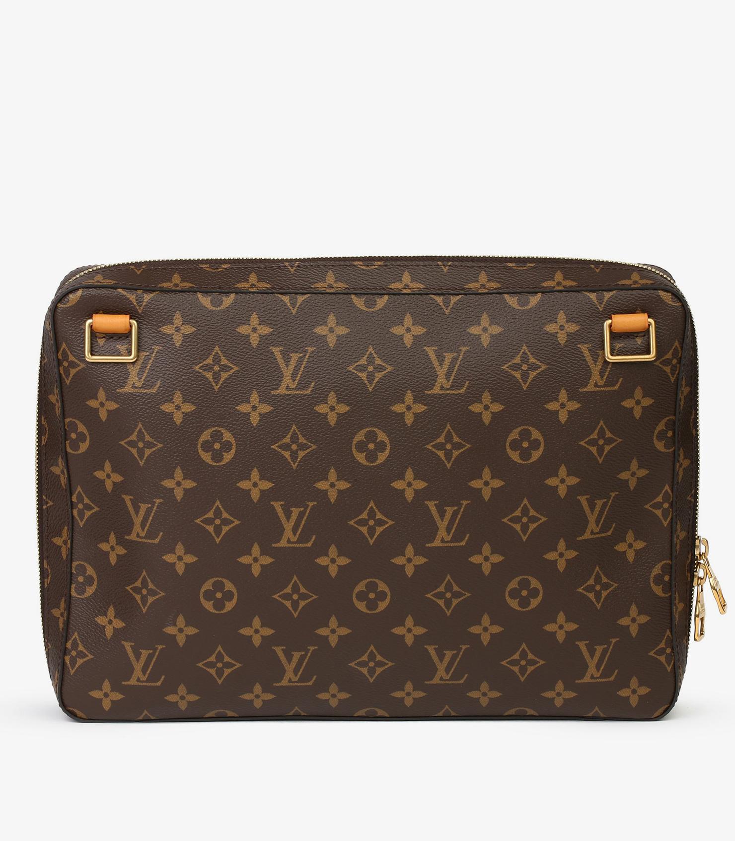 da uomo o donna Louis Vuitton: un baule morbido in tela e pelle di Monogram marrone Coates e Vachetta.