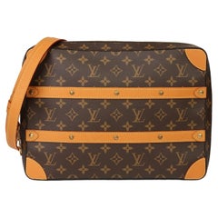 Louis Vuitton: un baule morbido in tela e pelle di Monogram marrone Coates e Vachetta.