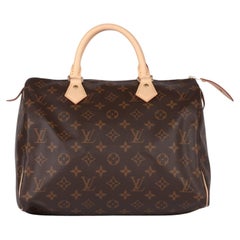 Louis Vuitton Brown Monogram Coated Canvas & Vachetta Leather Speedy 30
