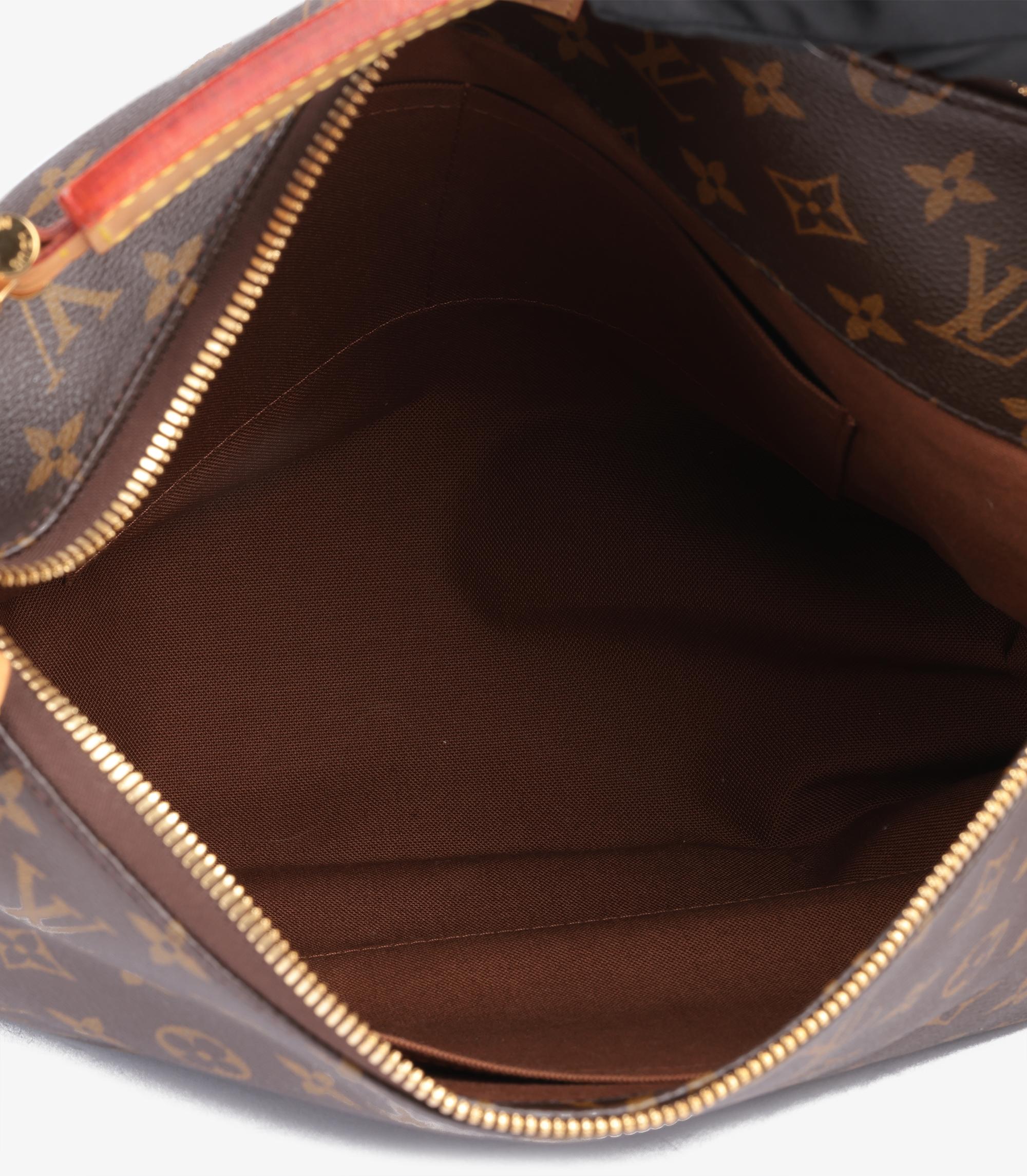 Louis Vuitton Brown Monogram Coated Canvas & Vachetta Leather Sully MM 6