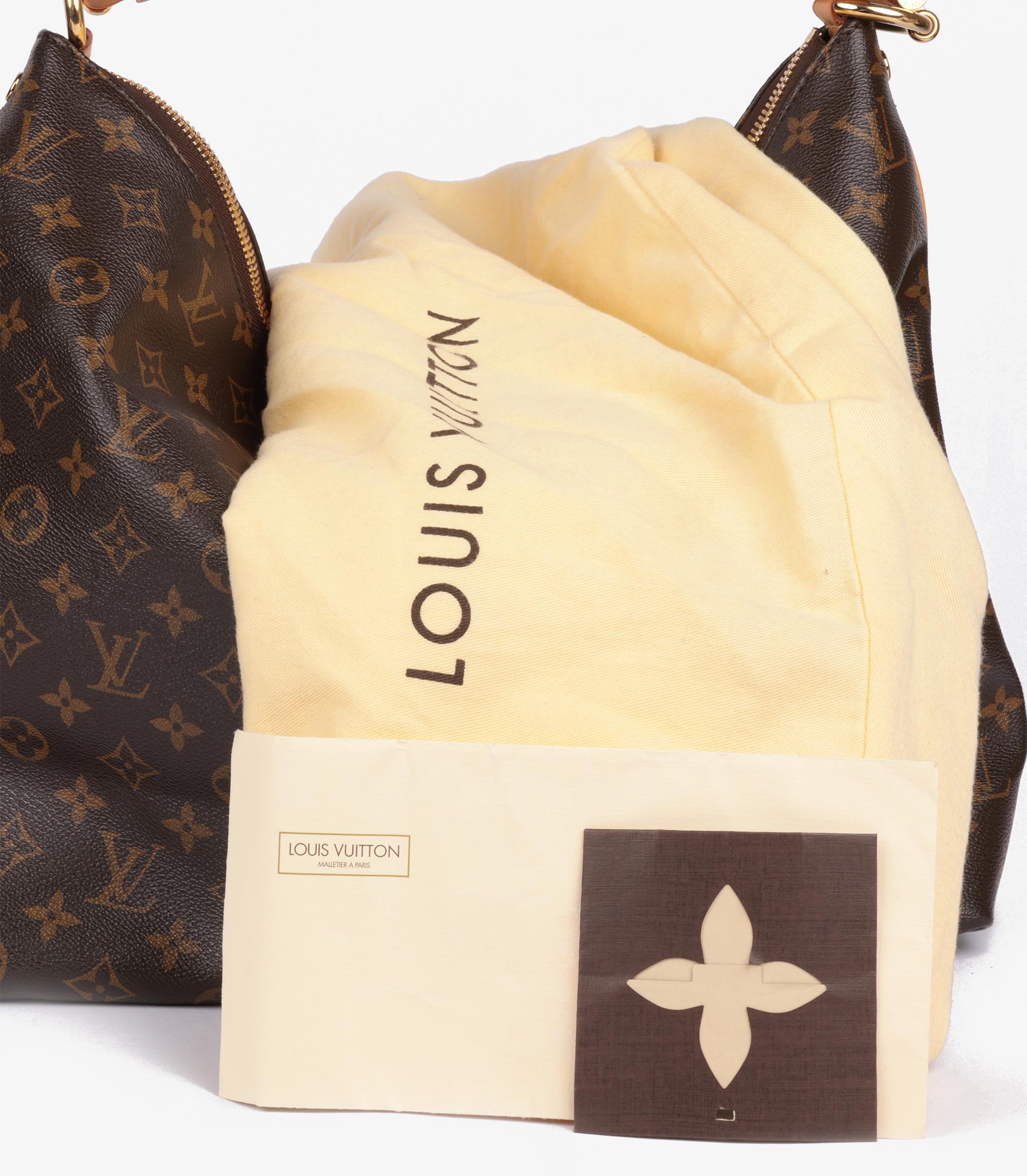 Louis Vuitton Brown Monogram Coated Canvas & Vachetta Leather Sully MM 9