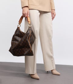 Louis Vuitton Brown Monogram Coated Canvas & Vachetta Leder Sully MM