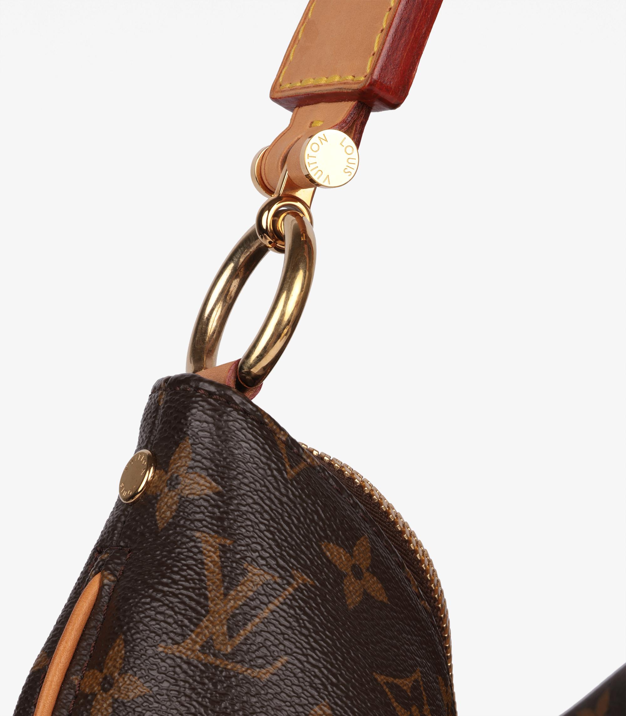 Women's Louis Vuitton Brown Monogram Coated Canvas & Vachetta Leather Sully MM