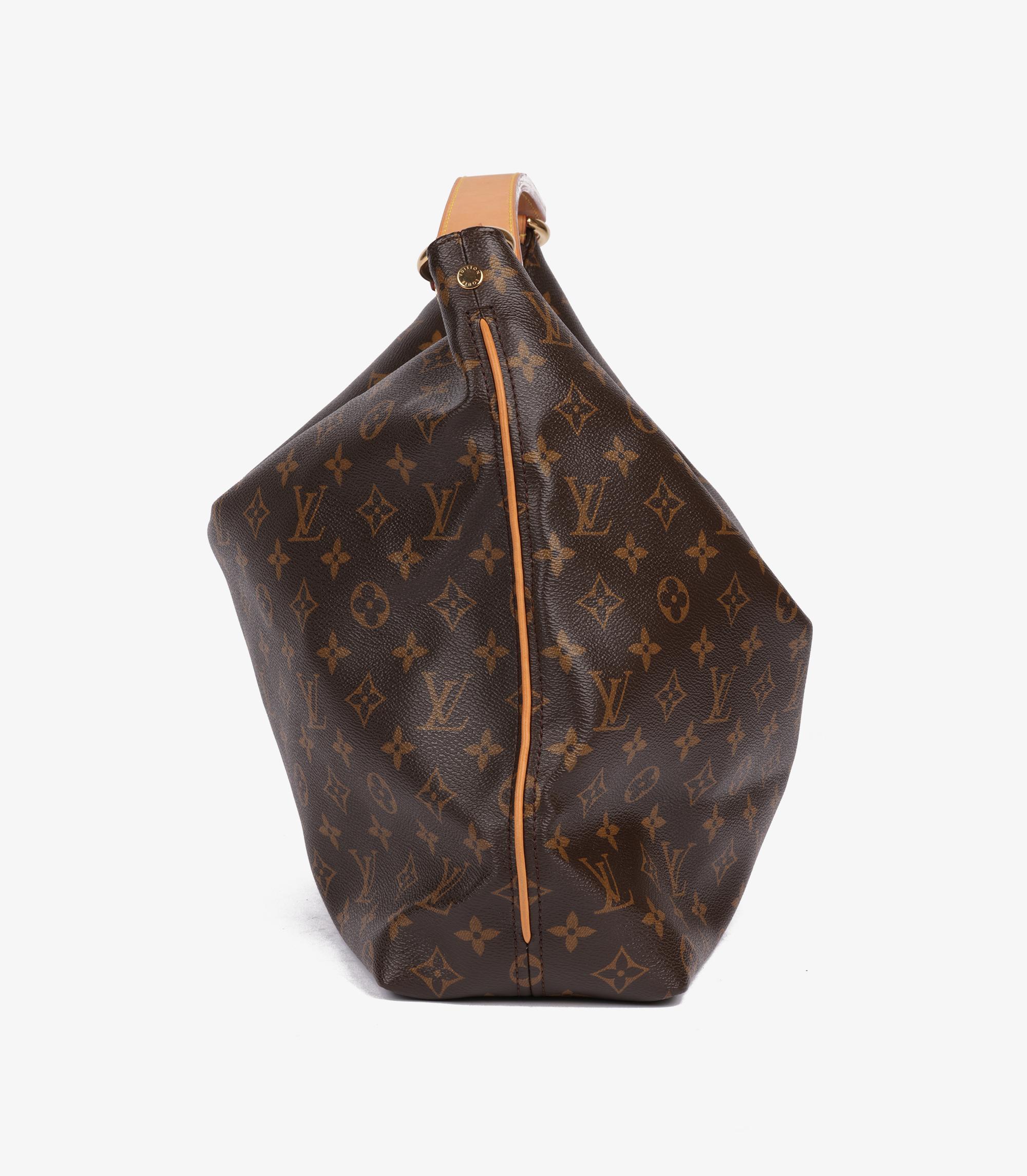 Louis Vuitton Brown Monogram Coated Canvas & Vachetta Leather Sully MM 1