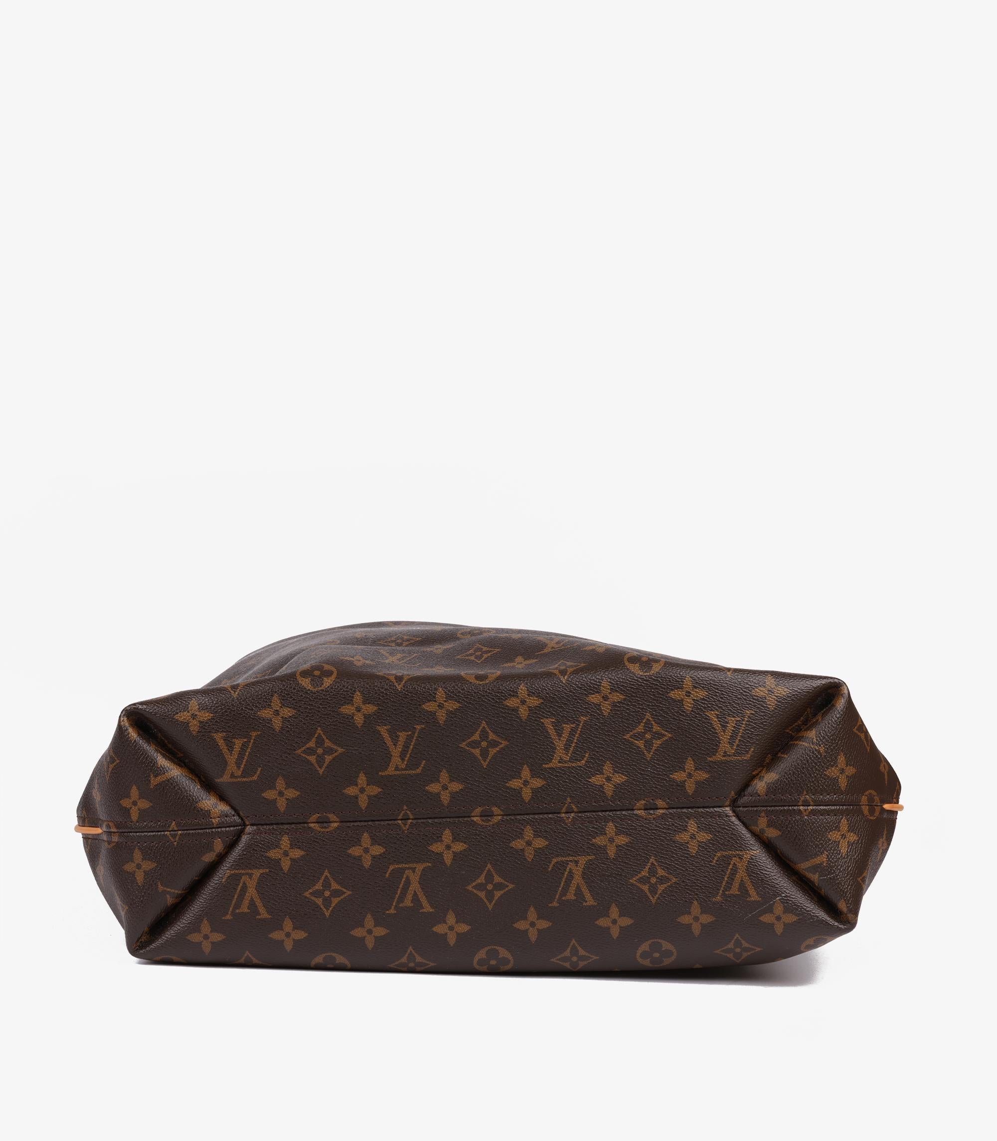 Louis Vuitton Brown Monogram Coated Canvas & Vachetta Leather Sully MM 5